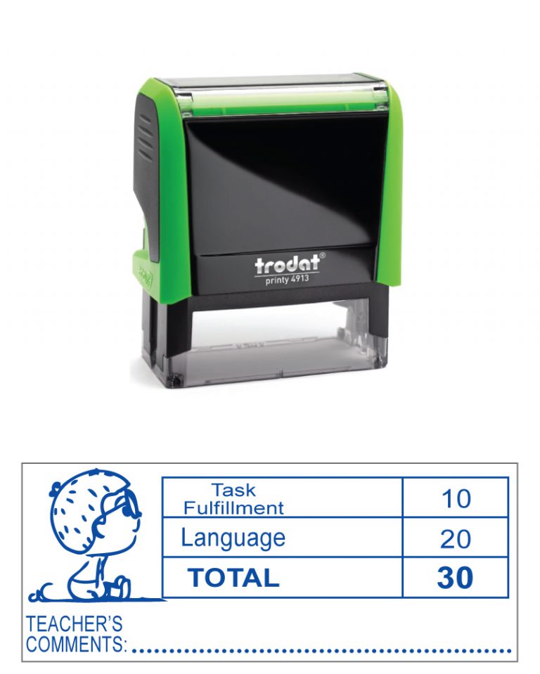 GRADING STAMP - DESIGN 3  (21 x 57mm)