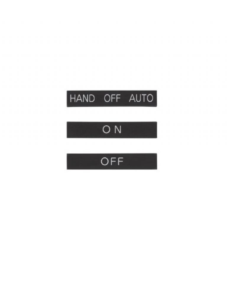 Marking Plate, Hand-Off-Auto, Switch