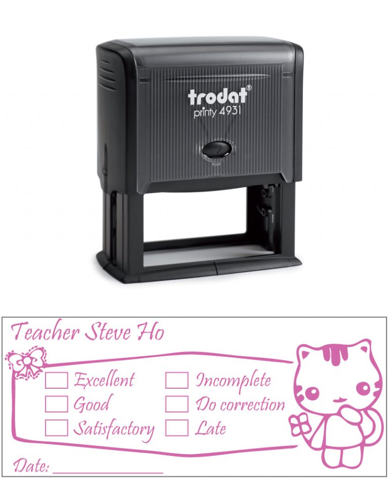 TEACHER REVIEW STAMP - DESIGN 8 (28 x 68mm)