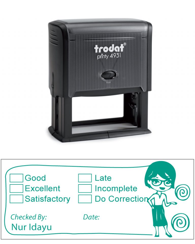 TEACHER REVIEW STAMP - DESIGN 2 (28 x 68mm)