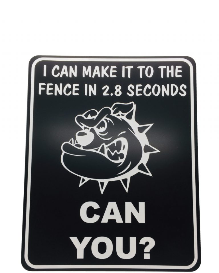 Guard Dog Sign (8 x 10 inch) 1,6 mm