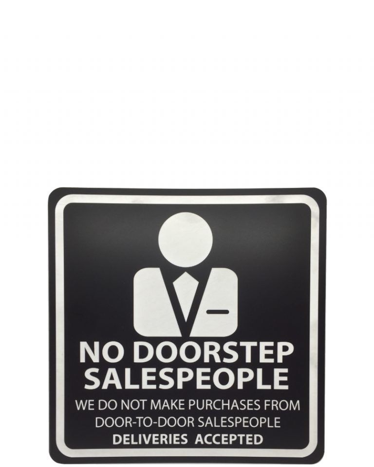 No Doorstep Salespeople Sign (6.6 x 6.6 inch)
