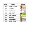 CARTOON STICKER (9 X 22mm) - Image 2