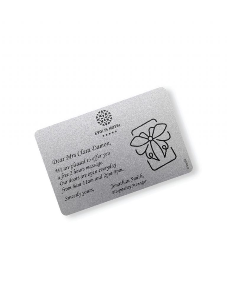 Mettalic Silver PVC Card