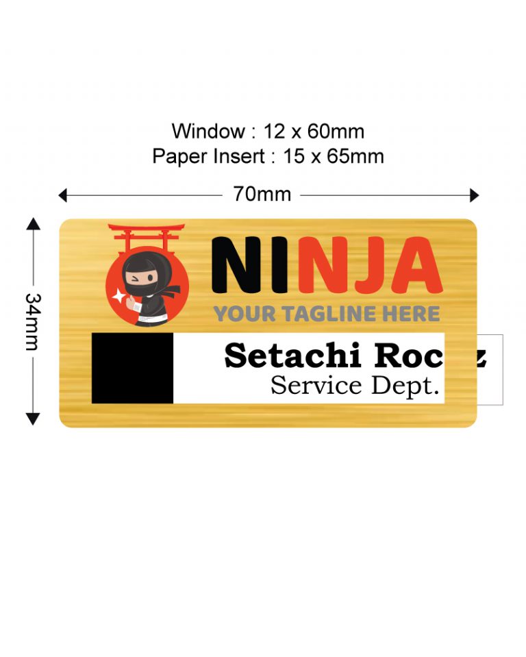 Colour Tag Reusable Gold (Acrylic) CTG3470