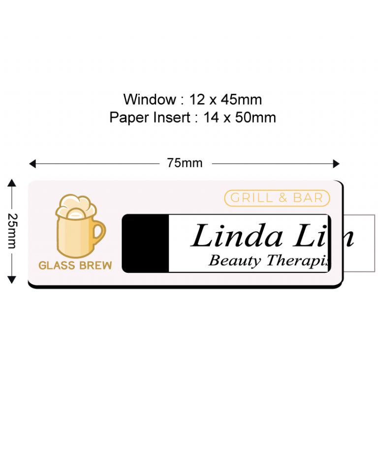 Colour Tag Reusable White (Acrylic) CTW2575